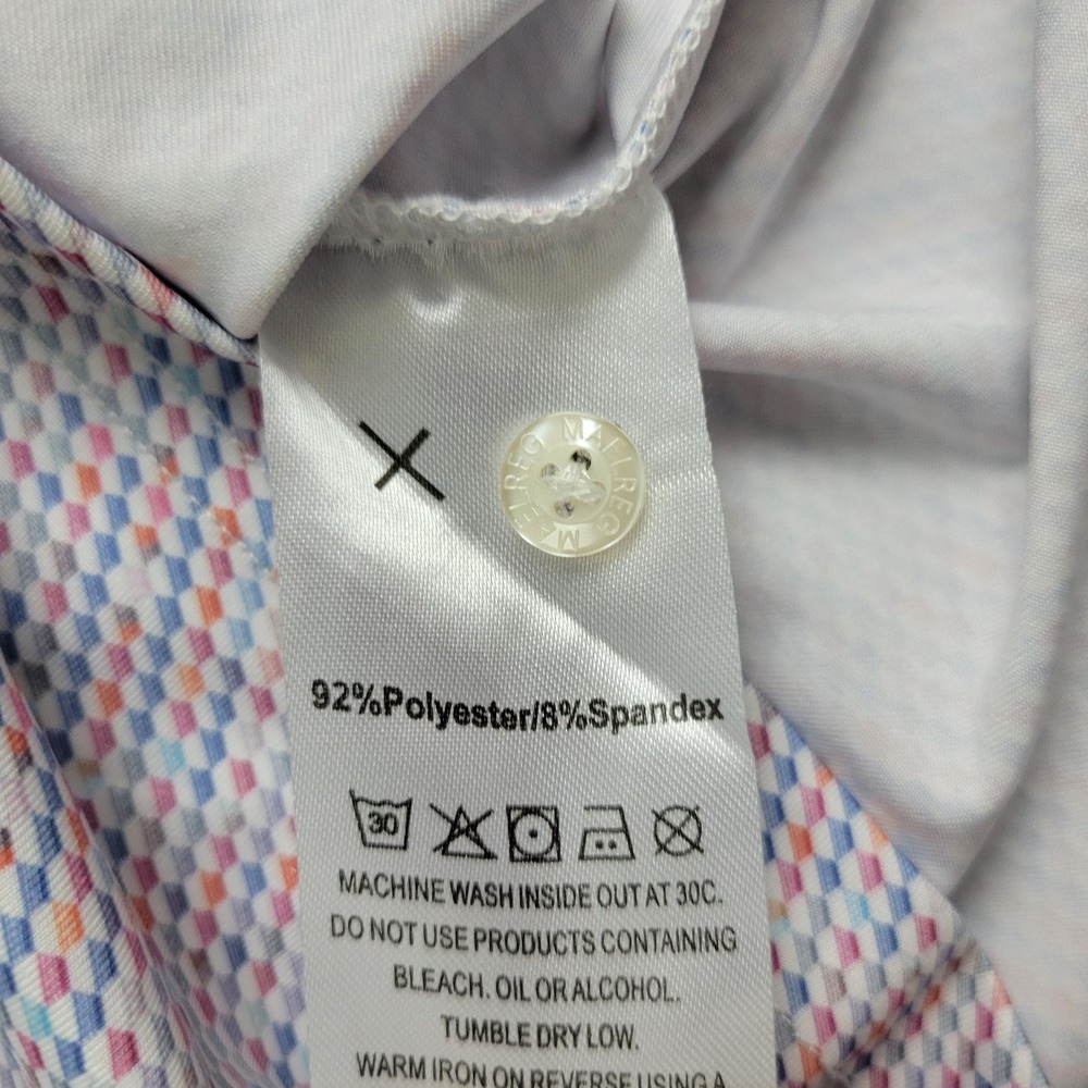 Maelreg Mens XL Multicolor AOP Geometric Performance Stretch Polo SS - Picture 5 of 6